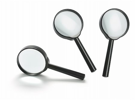 simsearch:400-04996978,k - Magnifying Glasses on White Background Photographie de stock - Aubaine LD & Abonnement, Code: 400-04777189