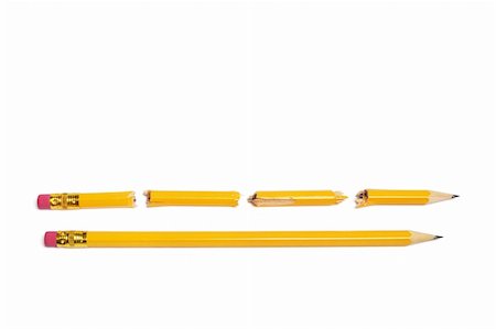 simsearch:400-04777260,k - Pencils on White Background Photographie de stock - Aubaine LD & Abonnement, Code: 400-04777259