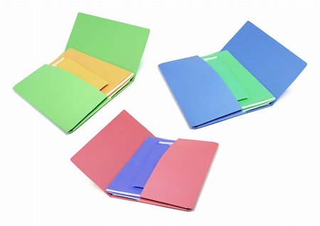simsearch:400-04775589,k - Document Folders on White Background Stock Photo - Budget Royalty-Free & Subscription, Code: 400-04777267