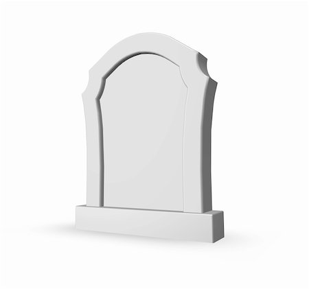 simsearch:400-04626291,k - gravestone on white background - 3d illustration Fotografie stock - Microstock e Abbonamento, Codice: 400-04777750