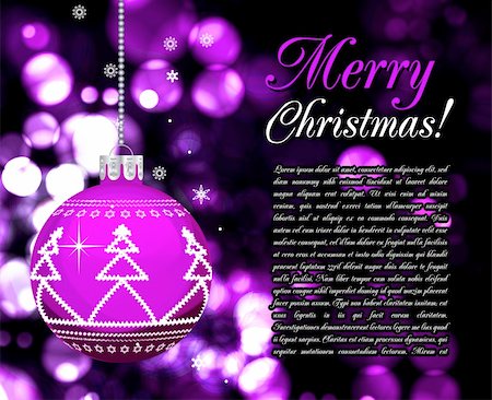 simsearch:400-07179433,k - Background with Christmas balls, illustration on black Stock Photo - Budget Royalty-Free & Subscription, Code: 400-04777827