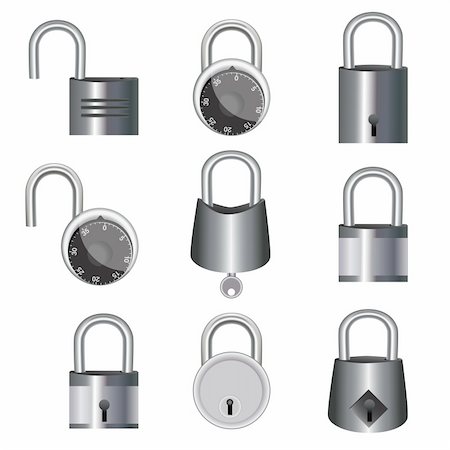 simsearch:400-04212998,k - illustration of lock and unlock icons Foto de stock - Royalty-Free Super Valor e Assinatura, Número: 400-04777977