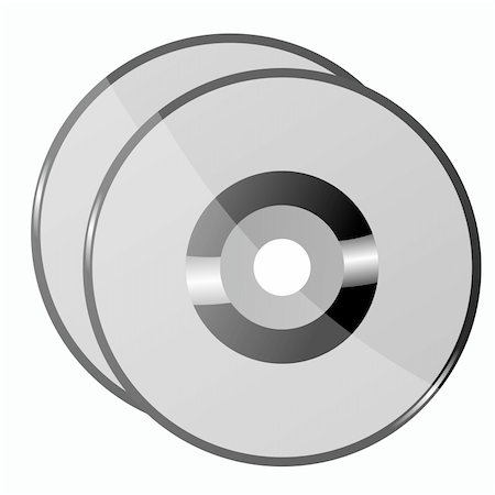 simsearch:400-03909479,k - illustration of compact disc on white background Foto de stock - Super Valor sin royalties y Suscripción, Código: 400-04778000