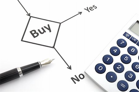 simsearch:400-04290721,k - buy decision concept with flowchart and pen on white Fotografie stock - Microstock e Abbonamento, Codice: 400-04778318