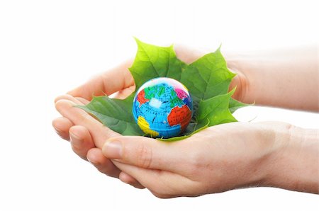 simsearch:400-04776028,k - globe and leaf in hands for environmental conservation Photographie de stock - Aubaine LD & Abonnement, Code: 400-04778339