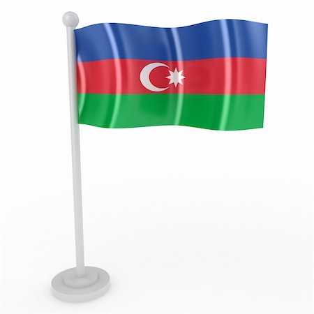 simsearch:400-04796084,k - Illustration of a flag of Azerbaijan on a white background Foto de stock - Royalty-Free Super Valor e Assinatura, Número: 400-04778634