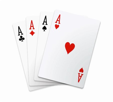 simsearch:400-04795607,k - four aces cards Stock Photo - Budget Royalty-Free & Subscription, Code: 400-04779359