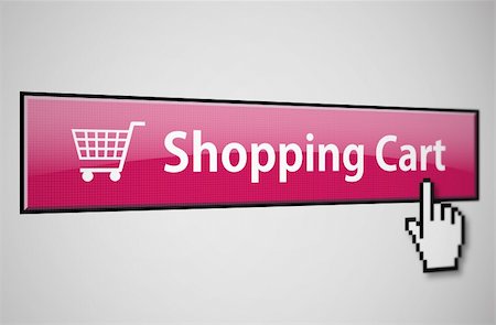 simsearch:400-04442555,k - Shopping cart button Photographie de stock - Aubaine LD & Abonnement, Code: 400-04779352