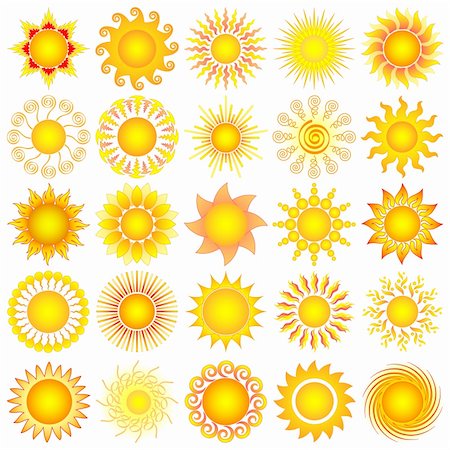 simsearch:400-04154451,k - bright symbolic vector sun collection Stock Photo - Budget Royalty-Free & Subscription, Code: 400-04779398