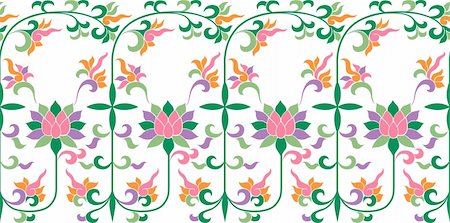 scroll floral embroidery lace pattern Stock Photo - Budget Royalty-Free & Subscription, Code: 400-04779549
