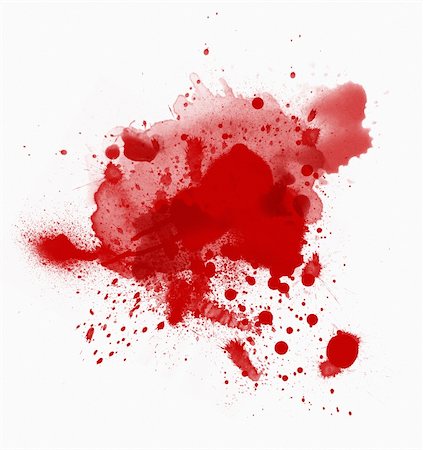 Blood spots isolated over the white background Stockbilder - Microstock & Abonnement, Bildnummer: 400-04779700
