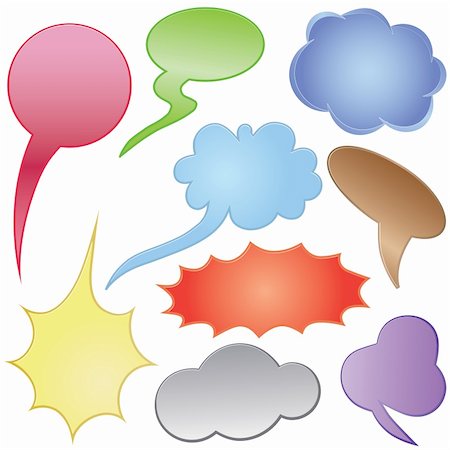 Dialog clouds. Vector illustration. Elements for design. Stock Photo - Budget Royalty-Free & Subscription, Code: 400-04770011