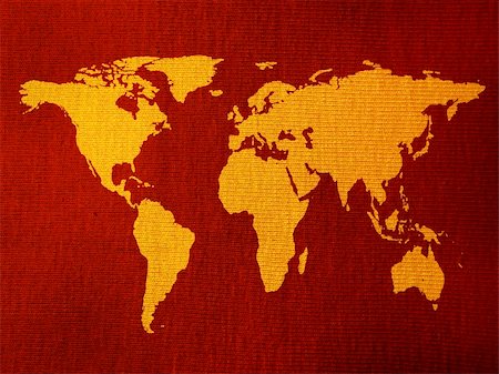 simsearch:400-07983446,k - World map over a red tissue background Fotografie stock - Microstock e Abbonamento, Codice: 400-04770037