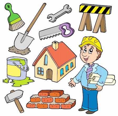 simsearch:400-08199858,k - Home improvement collection - vector illustration. Stock Photo - Budget Royalty-Free & Subscription, Code: 400-04770188