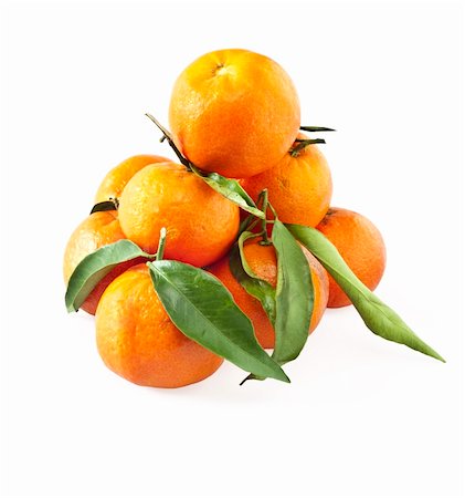 clementine mandarins called on a white background Fotografie stock - Microstock e Abbonamento, Codice: 400-04770330