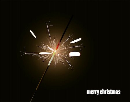 sparklers vector - Bengal light on black background. Bright, Vector. Stock Photo - Budget Royalty-Free & Subscription, Code: 400-04770405