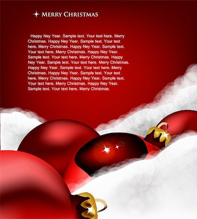 red carpet vector background - Xmas greeting card. Christmas red toy on Cotton wool. Vector illustration Stock Photo - Budget Royalty-Free & Subscription, Code: 400-04770438