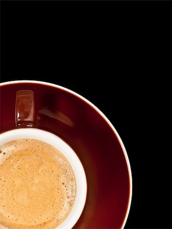 simsearch:400-05382322,k - A cup of coffee with on black background Stockbilder - Microstock & Abonnement, Bildnummer: 400-04770609