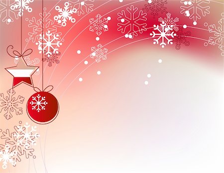 simsearch:400-05364565,k - Christmas elegant red background with hanging balls Stock Photo - Budget Royalty-Free & Subscription, Code: 400-04770754