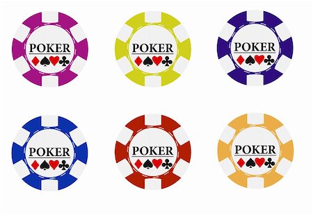 illustration of casino chips isolated over white. Poker. Stock Photo - Budget Royalty-Free & Subscription, Code: 400-04770762