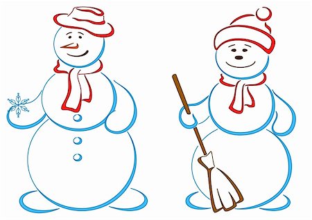 simsearch:400-04157187,k - Snowballs, two friends, christmas holiday symbolical vector Stockbilder - Microstock & Abonnement, Bildnummer: 400-04771114