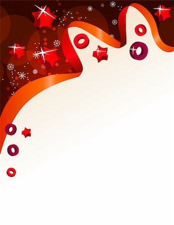 simsearch:400-04270207,k - Christmas red background with ribbon and stars Stockbilder - Microstock & Abonnement, Bildnummer: 400-04771117