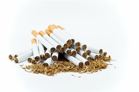 spilled tobacco and cigarettes Stock Photo - Budget Royalty-Free & Subscription, Code: 400-04771196