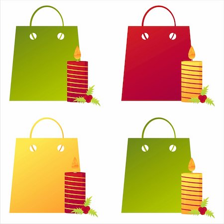 simsearch:400-05725983,k - set of 4 christmas shopping bags Stock Photo - Budget Royalty-Free & Subscription, Code: 400-04771243