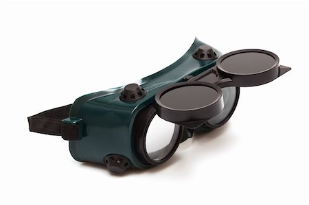 goggles for welding on a white background Fotografie stock - Microstock e Abbonamento, Codice: 400-04771301