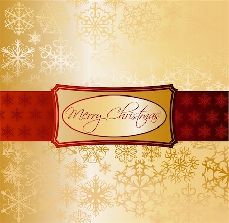 simsearch:400-08807089,k - Gold Christmas background with snowflakes - frame Stockbilder - Microstock & Abonnement, Bildnummer: 400-04771379