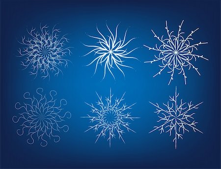 simsearch:400-05188308,k - christmas winter snowflakes vector illustration elements for design Stock Photo - Budget Royalty-Free & Subscription, Code: 400-04771461