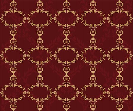 Vector seamless damask background Stock Photo - Budget Royalty-Free & Subscription, Code: 400-04771521