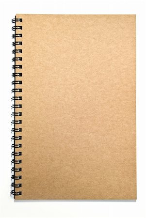 Grunge brown cover notebook isolated on white background Stock Photo - Budget Royalty-Free & Subscription, Code: 400-04771587
