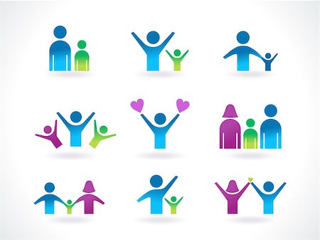 reach for stars - abstract people icon template vector illustration Stock Photo - Budget Royalty-Free & Subscription, Code: 400-04771641