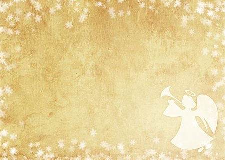 Christmas grunge background with angel. Paper texture Stock Photo - Budget Royalty-Free & Subscription, Code: 400-04771711