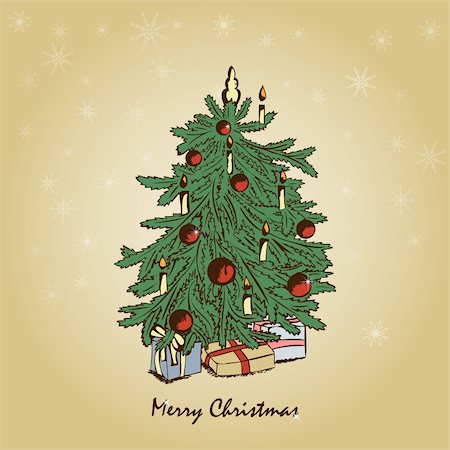 simsearch:400-04771465,k - Vector vintage christmas greeting card Stock Photo - Budget Royalty-Free & Subscription, Code: 400-04772016