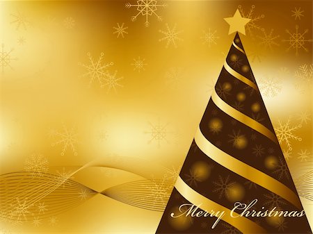 simsearch:400-04771465,k - Vector gold christmas greeting card Stock Photo - Budget Royalty-Free & Subscription, Code: 400-04772012
