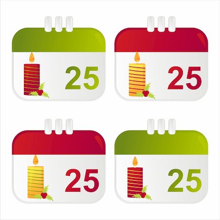 simsearch:400-05725983,k - set of 4 christmas calendar icons Stock Photo - Budget Royalty-Free & Subscription, Code: 400-04772100