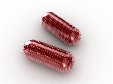 simsearch:400-08697202,k - Illustration of two capsules with a medicine inside Stock Photo - Budget Royalty-Free & Subscription, Code: 400-04772126