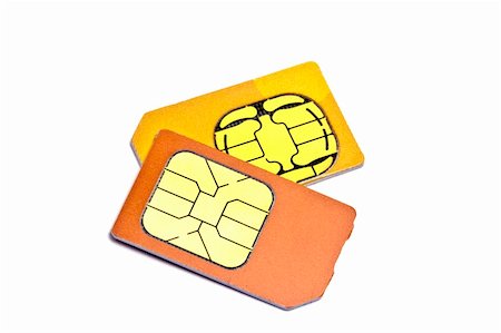 sim card - Sim cards for mobile phone isolated on white background Stock Photo - Budget Royalty-Free & Subscription, Code: 400-04772311