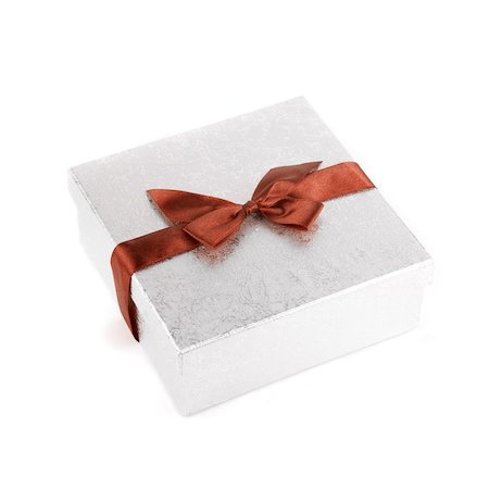 Red gift box close up isolated on white background Stock Photo - Budget Royalty-Free & Subscription, Code: 400-04772489