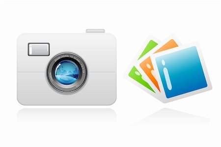 simsearch:400-03990194,k - illustration of camera with photographs on white background Fotografie stock - Microstock e Abbonamento, Codice: 400-04772653