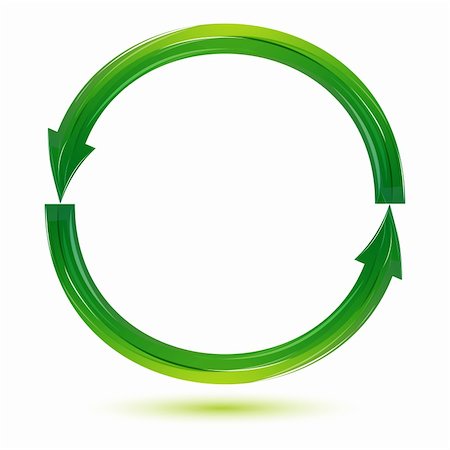 simsearch:400-04384469,k - illustration of recycle arrow on white background Stock Photo - Budget Royalty-Free & Subscription, Code: 400-04772668