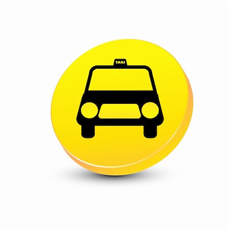 road trip roof - illustration of taxi on the way on white background Stock Photo - Budget Royalty-Free & Subscription, Code: 400-04772685