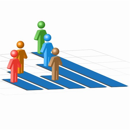 simsearch:400-04266616,k - illustration of business growth chart with peoples on white background Foto de stock - Super Valor sin royalties y Suscripción, Código: 400-04772702