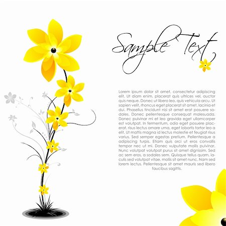 simsearch:400-04739592,k - illustration of vector background with flowers and sample text Stock Photo - Budget Royalty-Free & Subscription, Code: 400-04773049