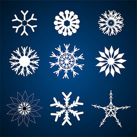 simsearch:400-07728497,k - illustration of different snowflakes Stock Photo - Budget Royalty-Free & Subscription, Code: 400-04773138