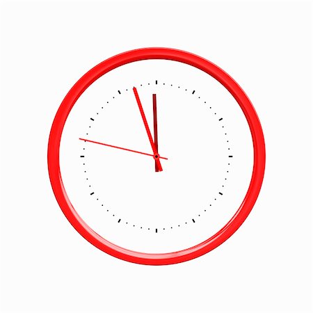An image of a nice red clock Foto de stock - Super Valor sin royalties y Suscripción, Código: 400-04773308