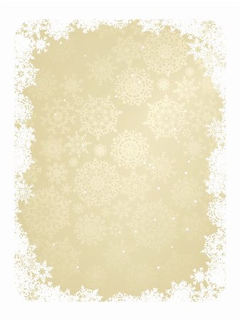 simsearch:400-04267314,k - Gold christmas background with snowflakes. EPS 8 vector file included Foto de stock - Royalty-Free Super Valor e Assinatura, Número: 400-04773917