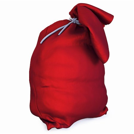 simsearch:400-07679396,k - Santa's red bag with gifts. ioslated on white with clipping path. Foto de stock - Super Valor sin royalties y Suscripción, Código: 400-04784157
